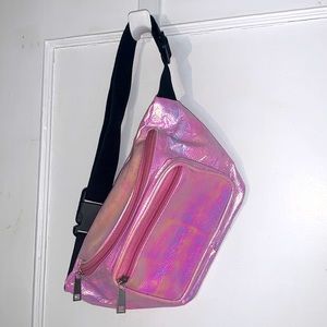 Pink Chrome Crossbody/Waist Bag